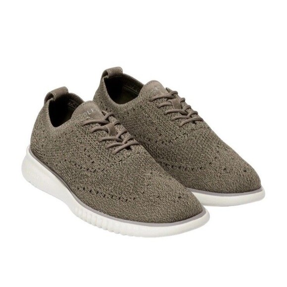 Cole Haan Men's 2.ZEROGRAND Wingtip OxfordShoes STONE GRAY/CH DARK Sz: 10.5 M